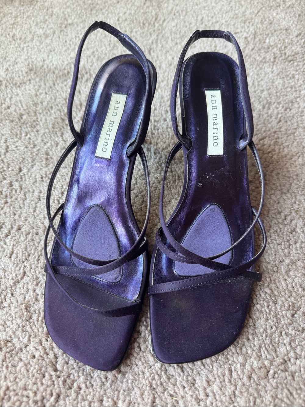 Ann Marino Purple Purple Strappy Heeled Sandals Women's Size 8